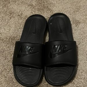 Nike Black Slide Sandals with Logo